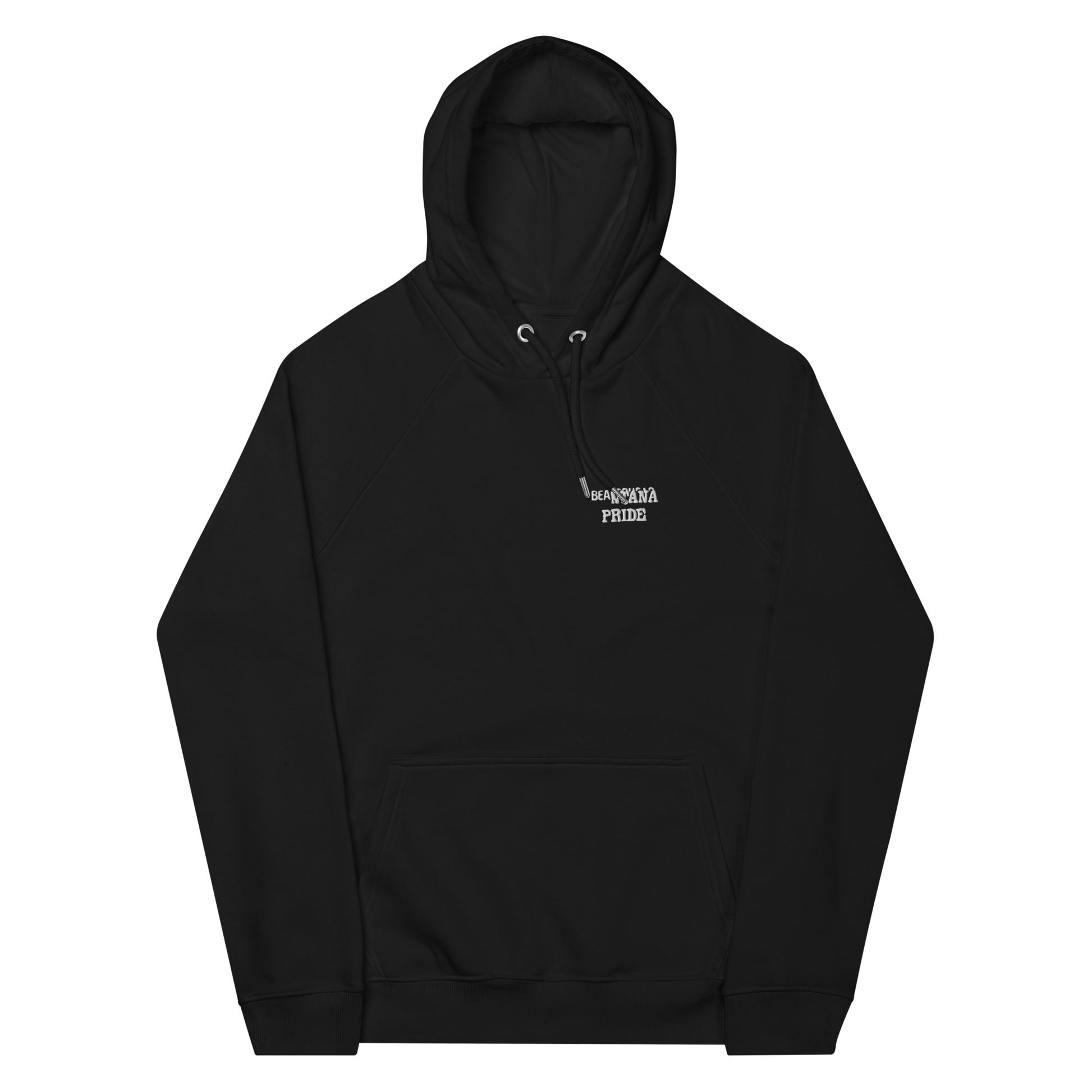 black beantana hoodie with embroidery from the front