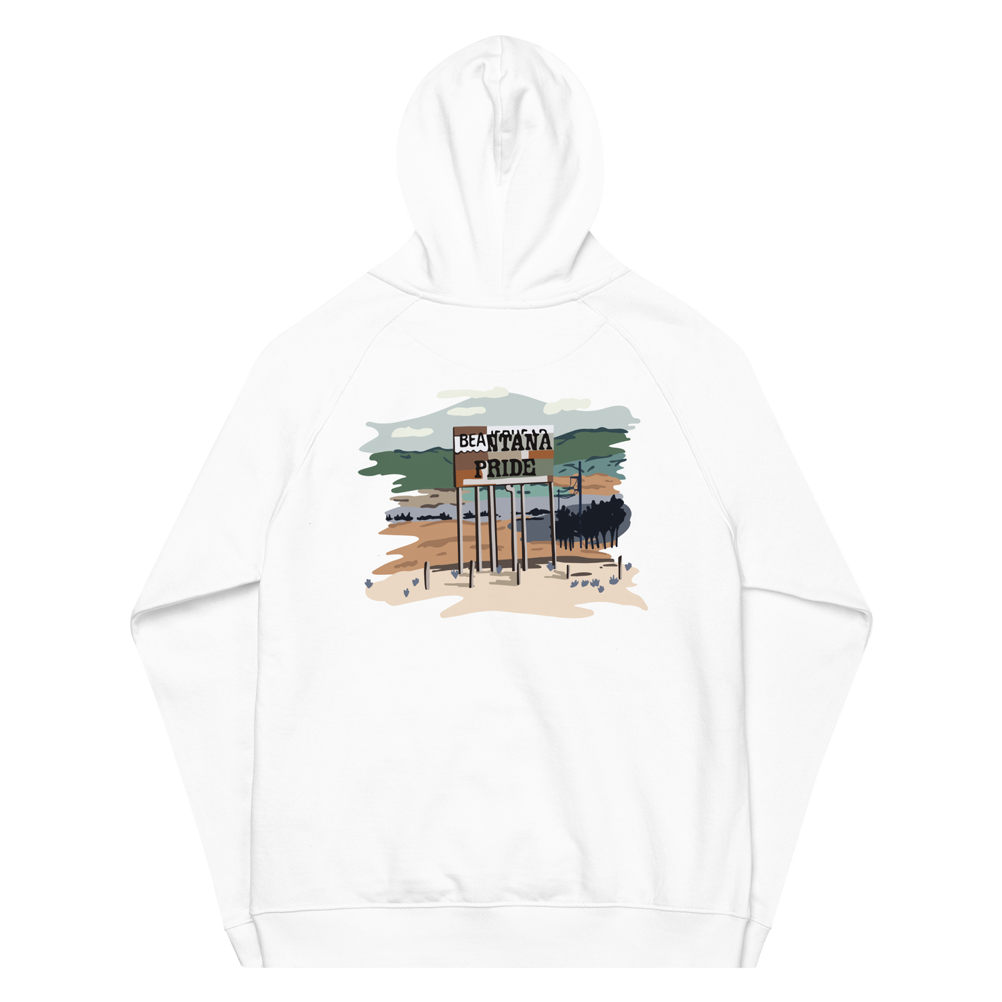 white beantana hoodie with embroidery from the black