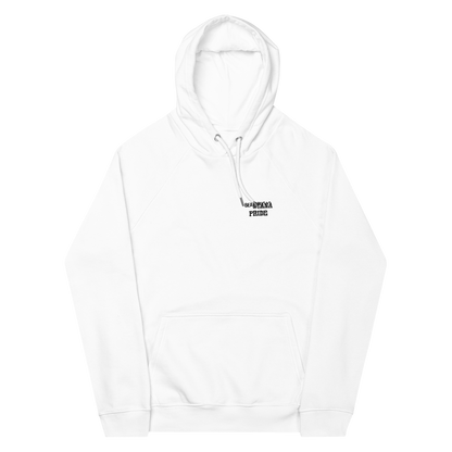 white beantana hoodie with embroidery from the front