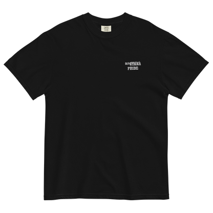 black beantana t-shirt with embroidery from the front