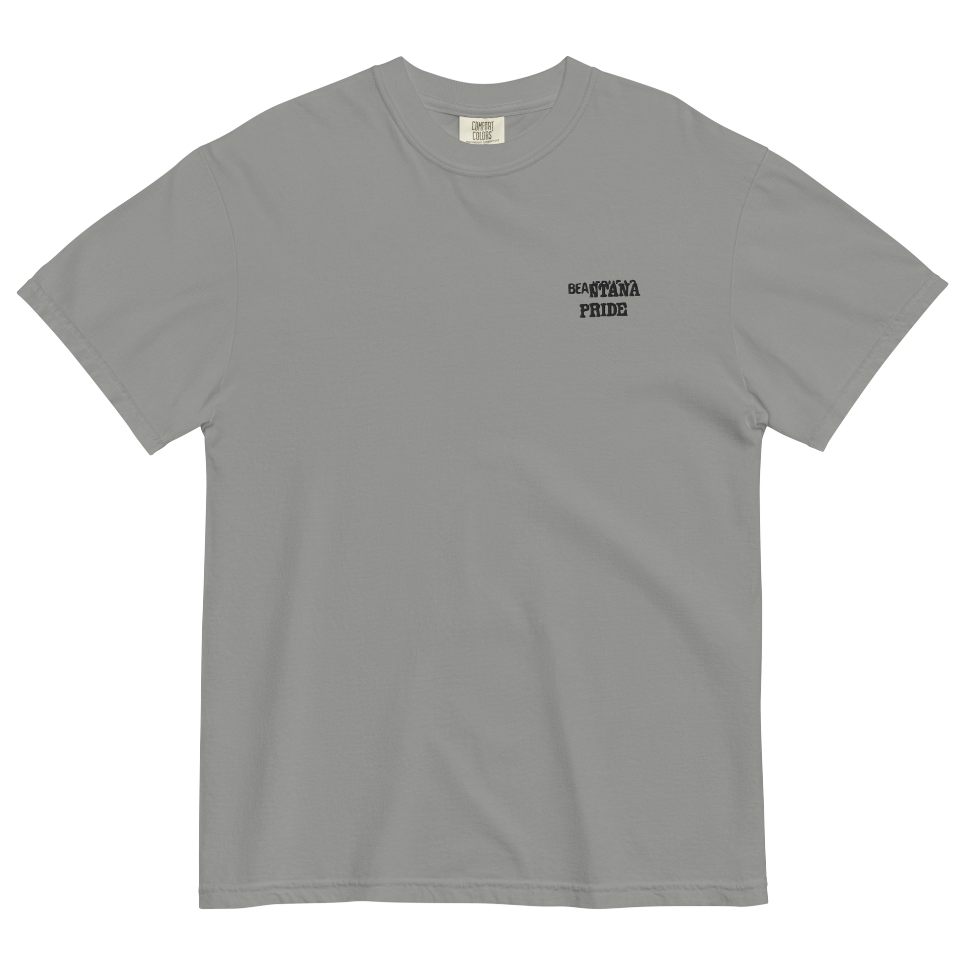 grey beantana t-shirt with embroidery from the front