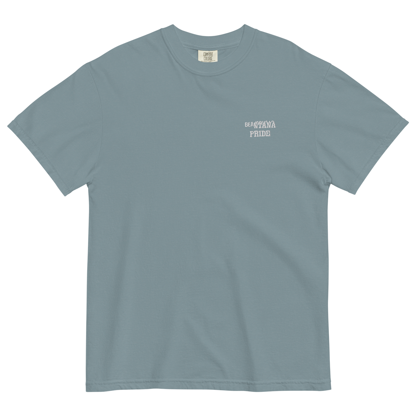 ice-blue beantana t-shirt with embroidery from the front