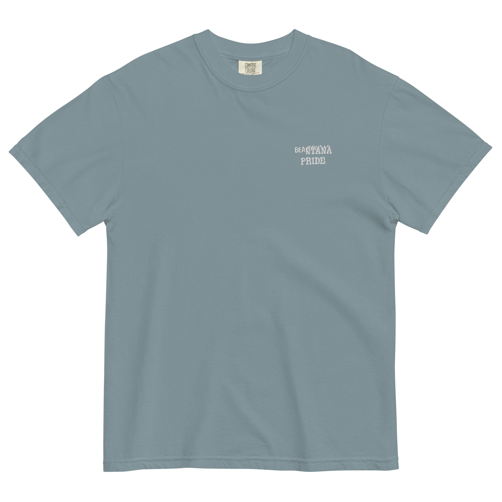 ice-blue beantana t-shirt with embroidery from the front