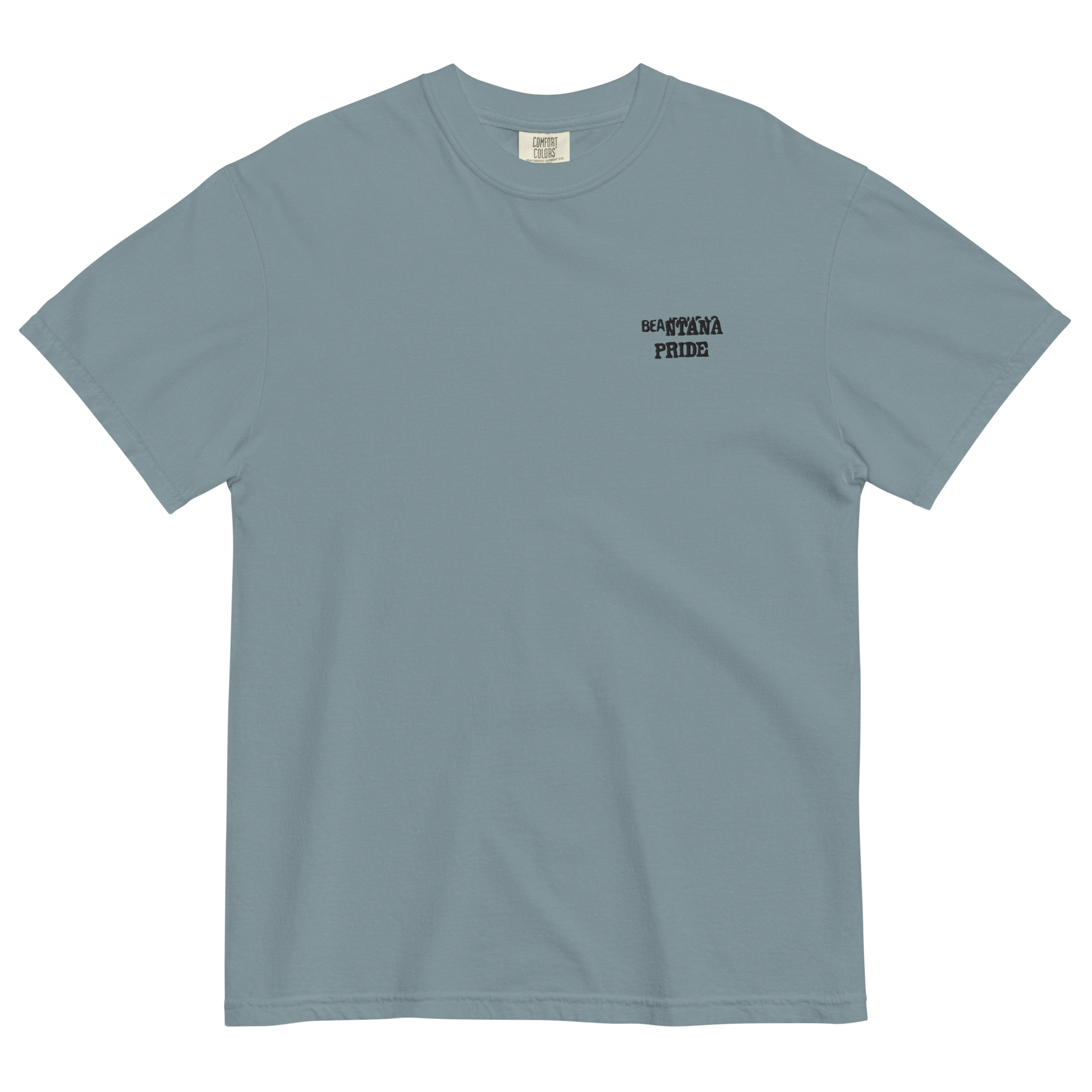 ice-blue beantana t-shirt with embroidery from the front