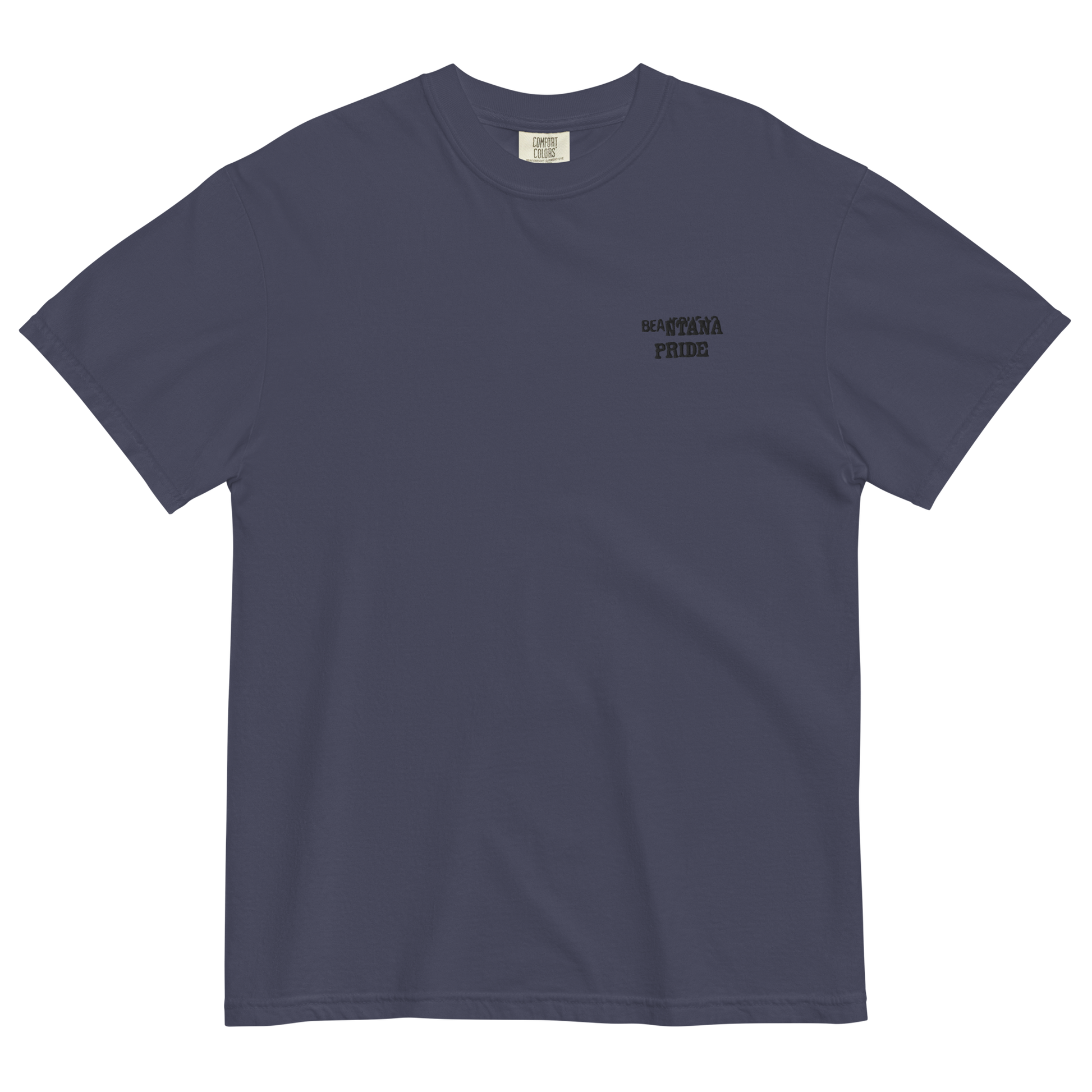 true-navy beantana t-shirt with embroidery from the front