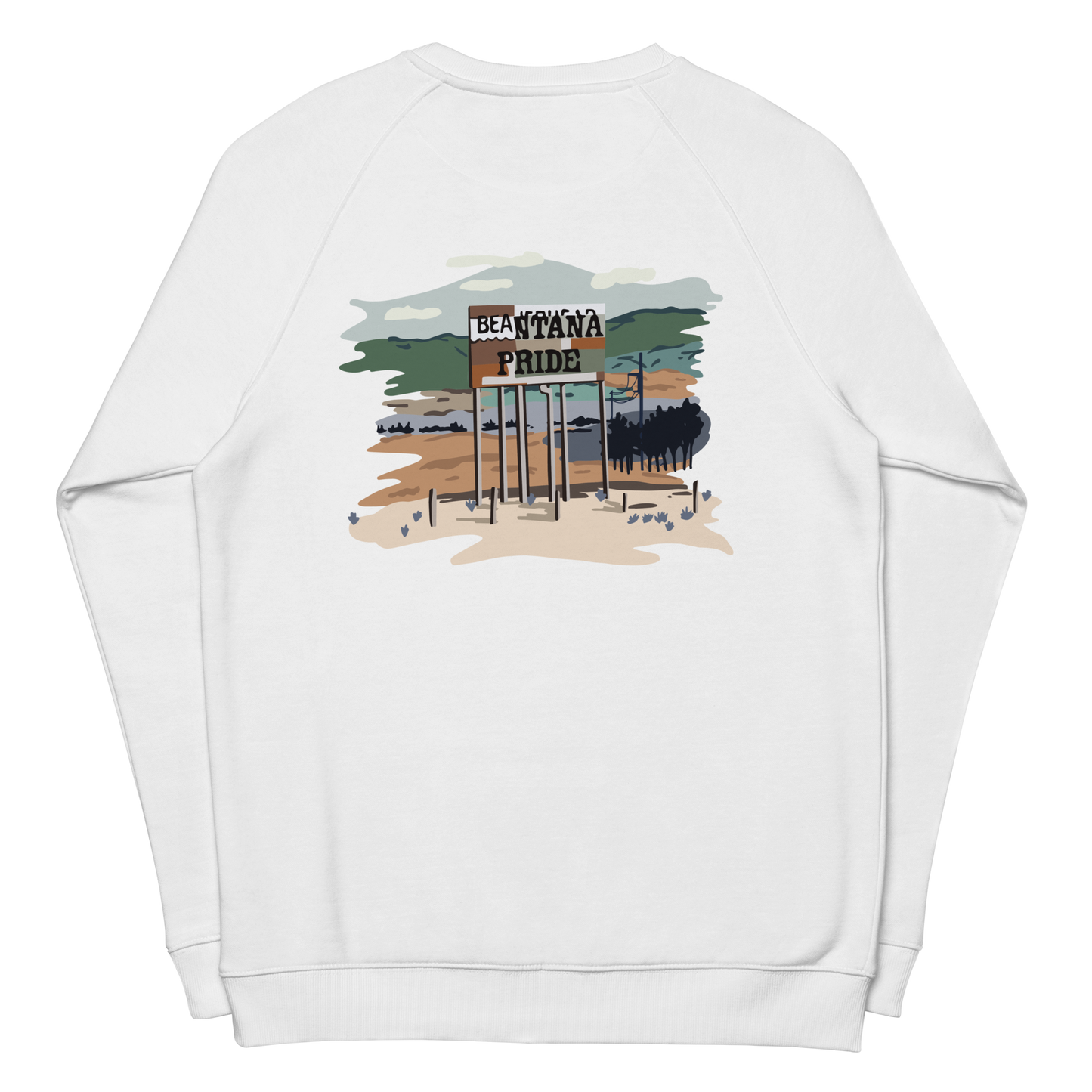 white crewneck with embroidery from the black